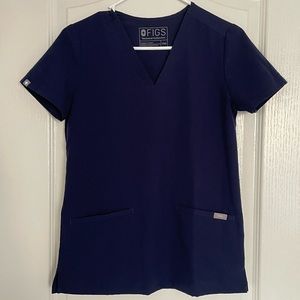 Figs Casma Scrub Top XXS Navy